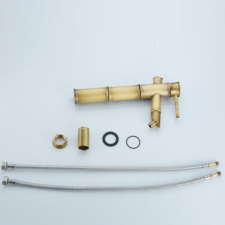 BowLift | Farmhouse Vessel Sink Faucet Copper 1-Handle Low Arc Vessel Faucet for Bathroom