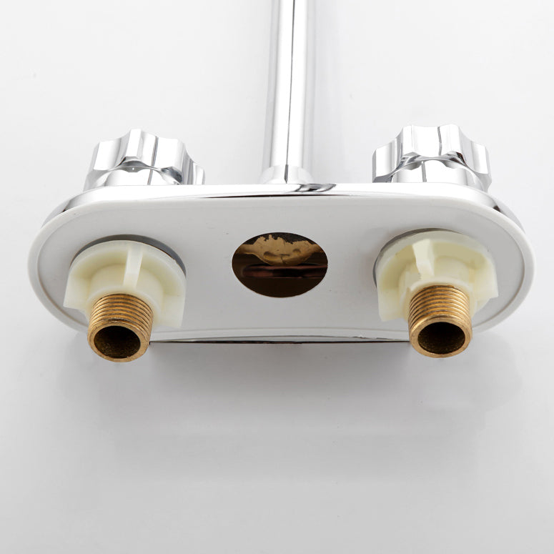 BowLift | 2-Handle Brass Bathroom Faucet Modern High Arc Center Tap