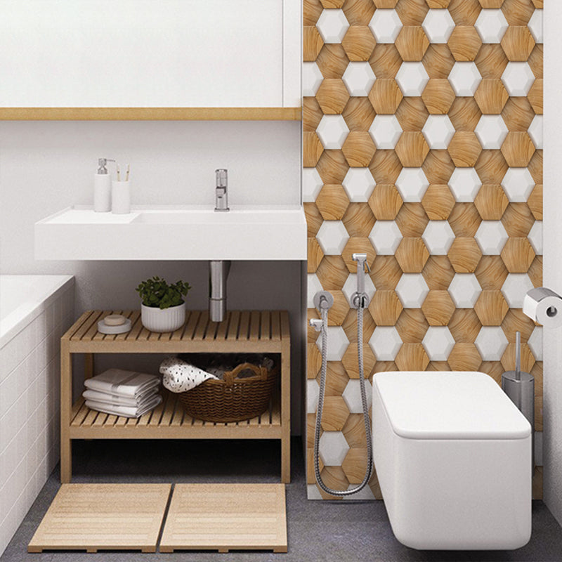 BowLift | Hexagonal Tile - Peel & Stick Plastic Stain Resistant Peel and Stick Mosaic Tile 5-Pack