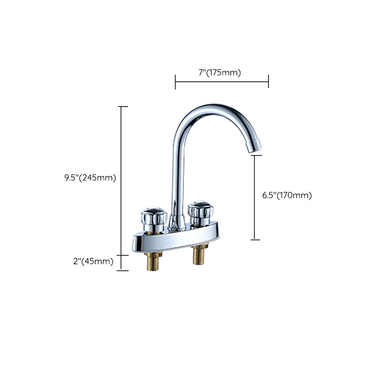 BowLift | High arch conversion faucet two-handle brass sink faucet for the bathroom