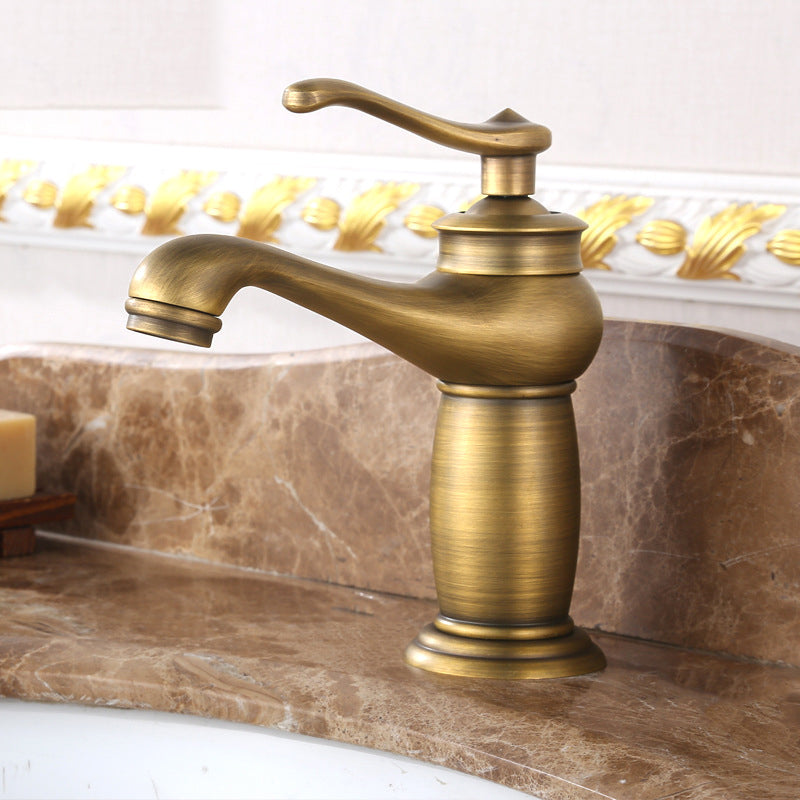 BowLift | Low arch country vessel faucet single lever brass faucet for bathroom