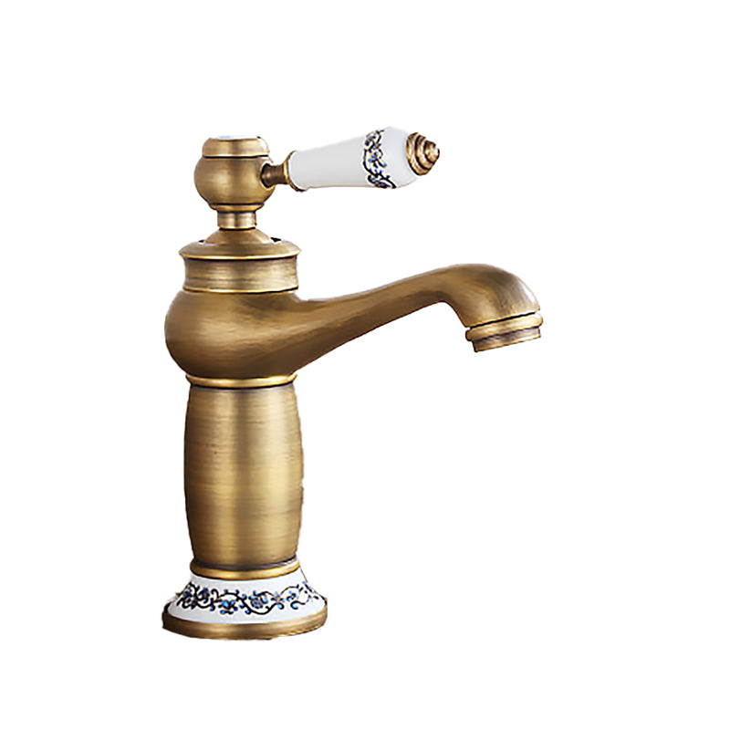 BowLift | Low arch country vessel faucet single lever brass faucet for bathroom