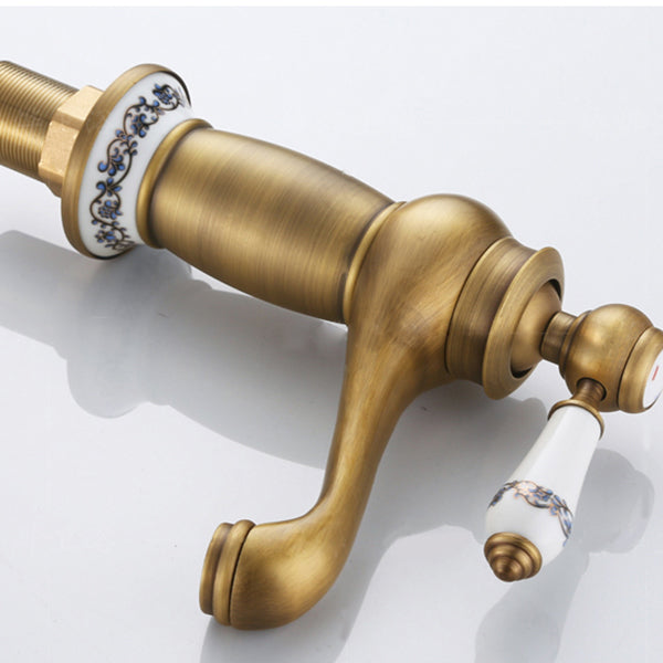 BowLift | Low arch country vessel faucet single lever brass faucet for bathroom
