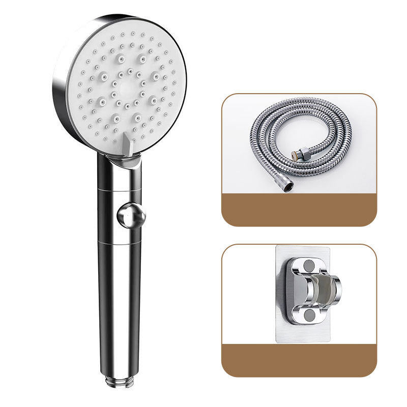 BowLift | Round Print Shower Head 6 Settings Adjustable Water Flow Handheld Shower Head