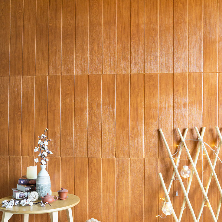 BowLift | Modern Tin Back Panel Smooth Thickened Wall Ceiling Wood Grain Design