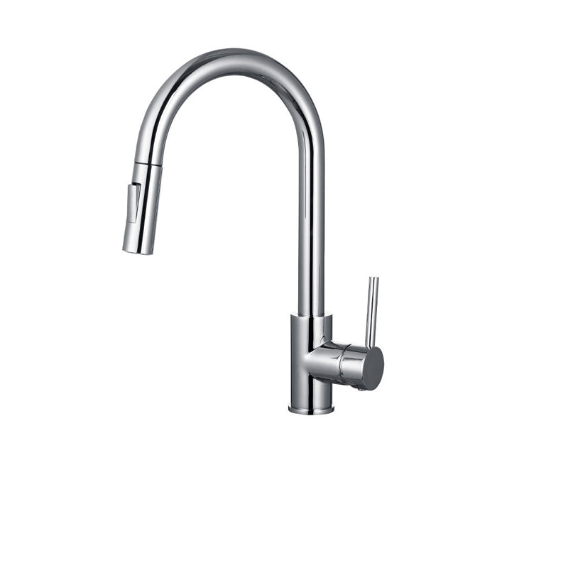 BowLift | Goose Neck Kitchen Sink Faucet Three-Way Flow with Pull-Down Spray Head
