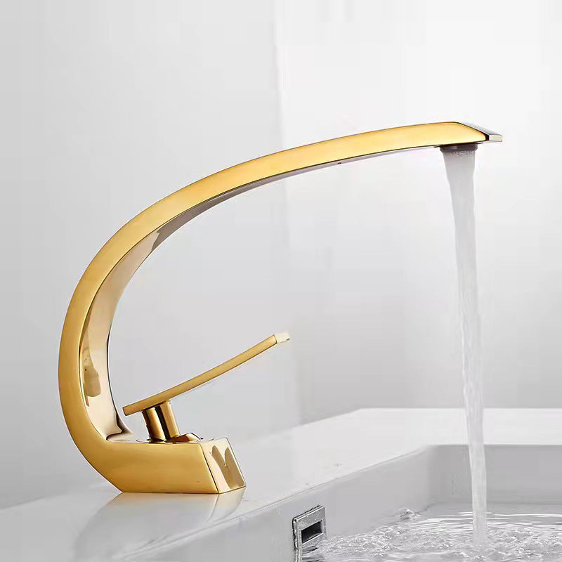 BowLift | 17 cm High Basin Faucet Luxury 1 Hole Basin Faucet Cubic Bathroom Faucet