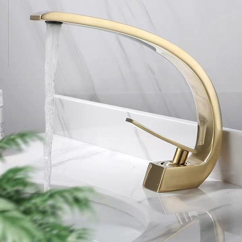 BowLift | 17 cm High Basin Faucet Luxury 1 Hole Basin Faucet Cubic Bathroom Faucet