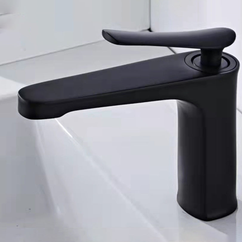 BowLift | 1 Handle Solid Copper Bathroom Sink Faucet Nordic Modern Vanity Faucet with Drain