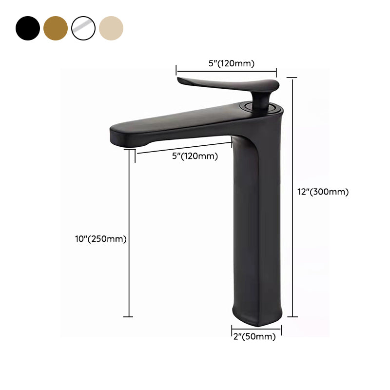 BowLift | 1 Handle Solid Copper Bathroom Sink Faucet Nordic Modern Vanity Faucet with Drain