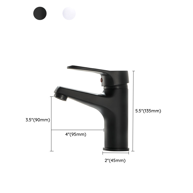 BowLift | Modern Brass Bathroom Sink Faucet Round Lever Handles Sink Faucet