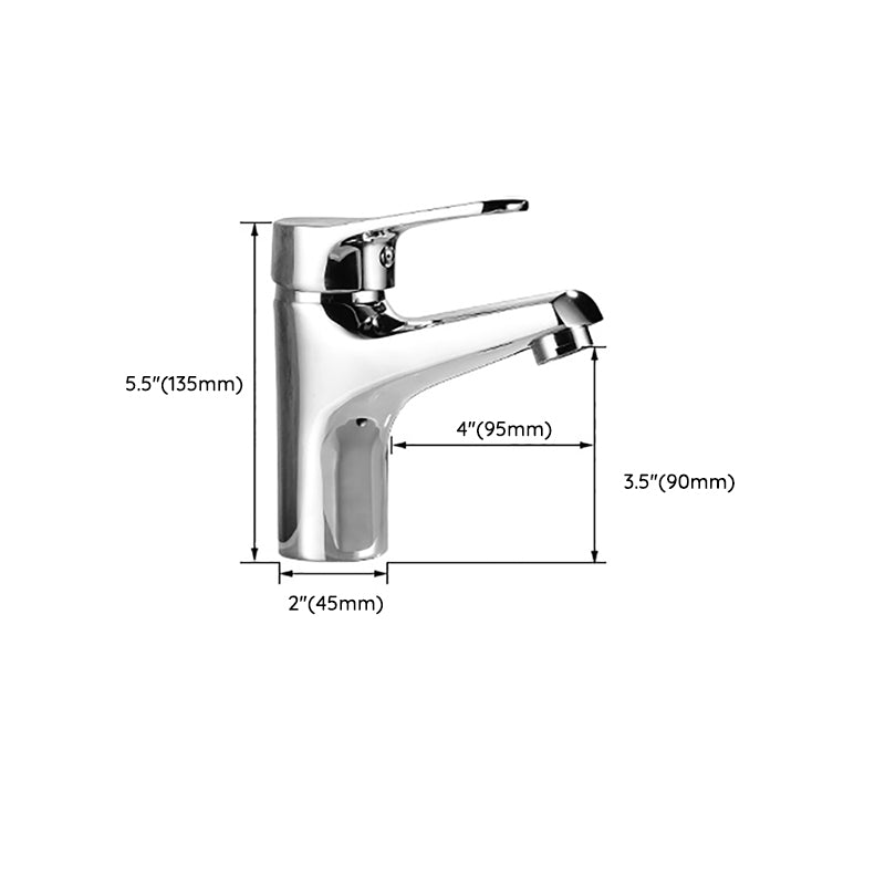 BowLift | Modern Brass Bathroom Sink Faucet Round Lever Handles Sink Faucet