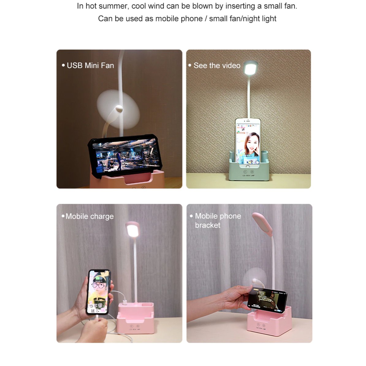 BowLift | Desk lamp with phone holder