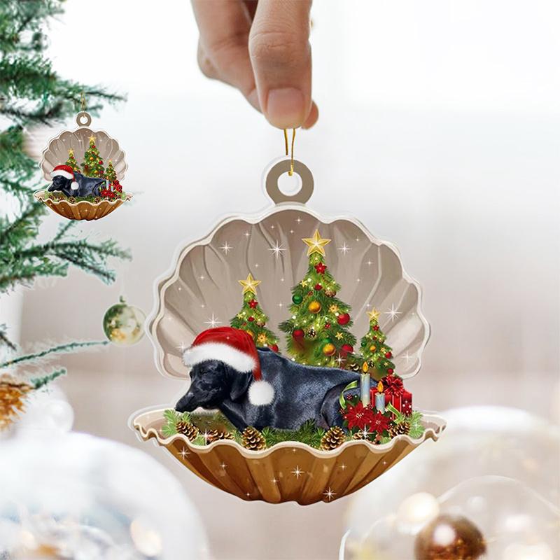 BowLift | French Bulldog - Sleeping Pearl in Christmas Double Ornament