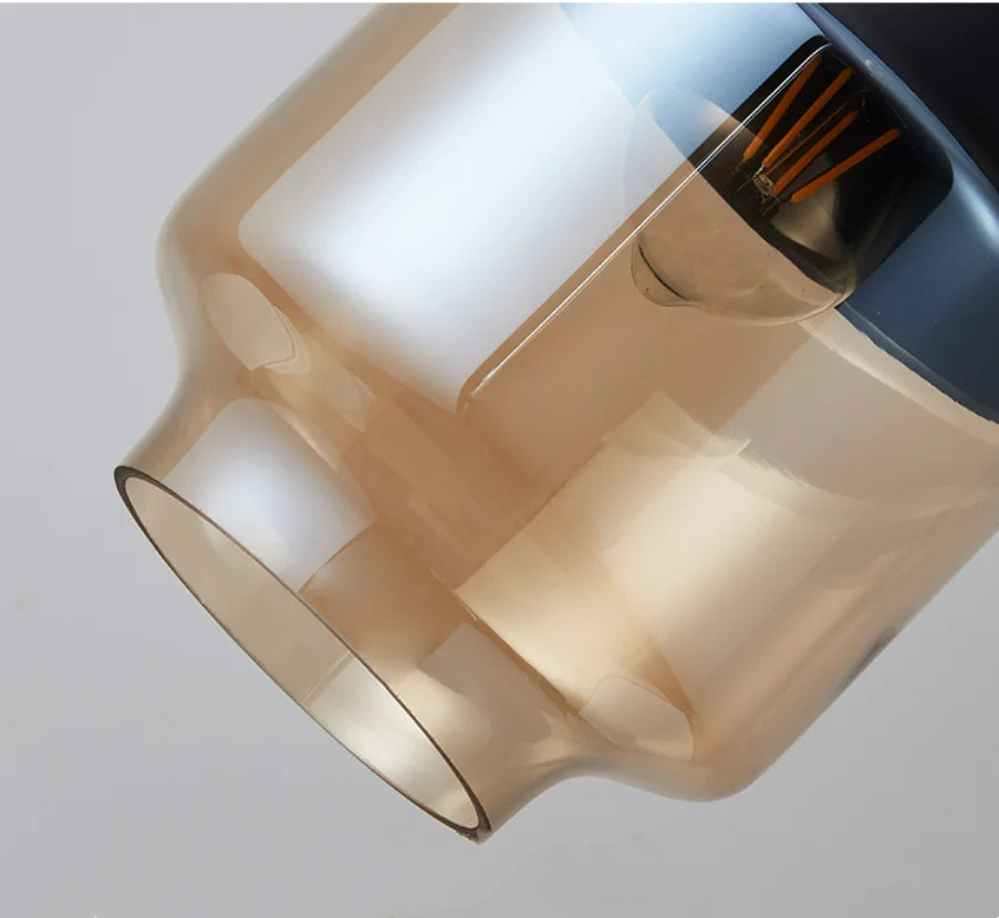 BowLift | EternaGlow Pendant Light made of Glass and Wood | Elegant Design for Your Home