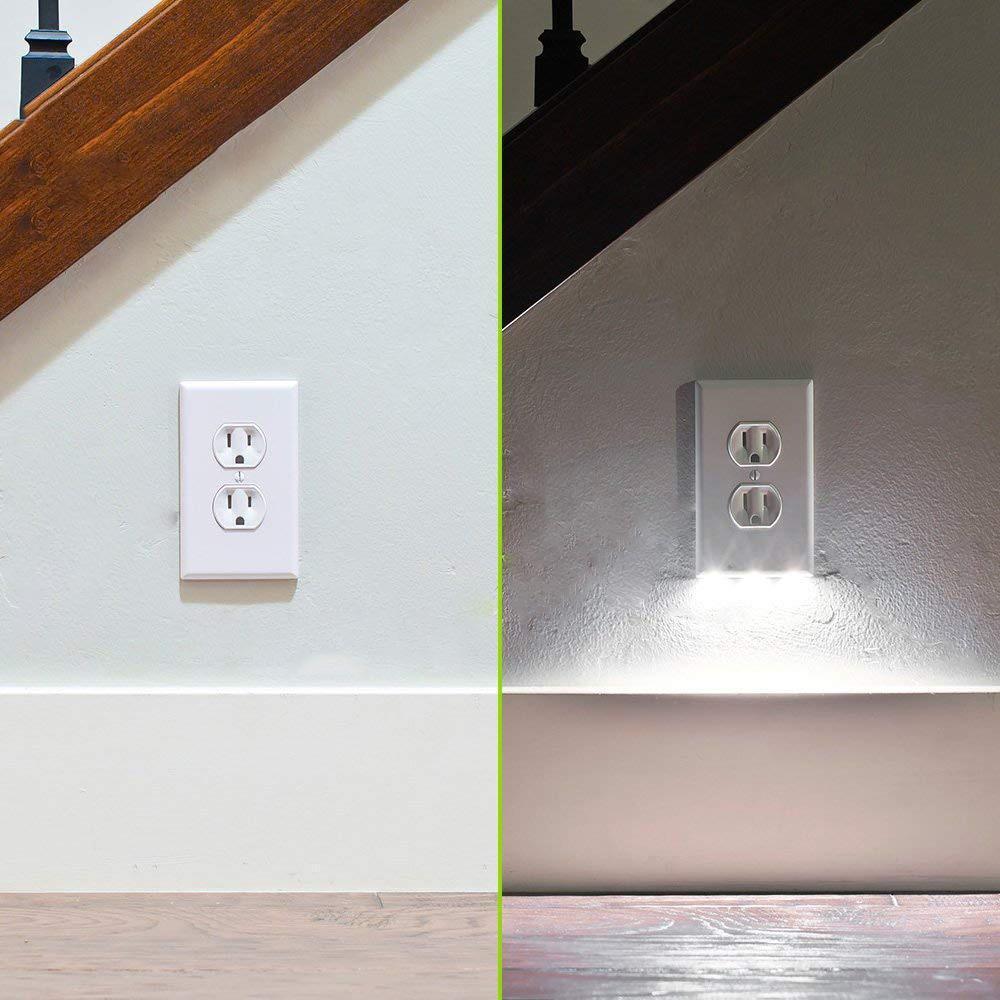BowLift | Outlet wall plate with LED night lights