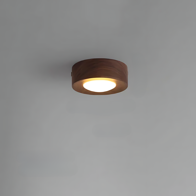 BowLift | Walnut ceiling lamp with LED spotlight
