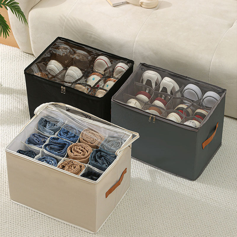 BowLift | Collapsible Shoe Organizer Box with Transparent Cover