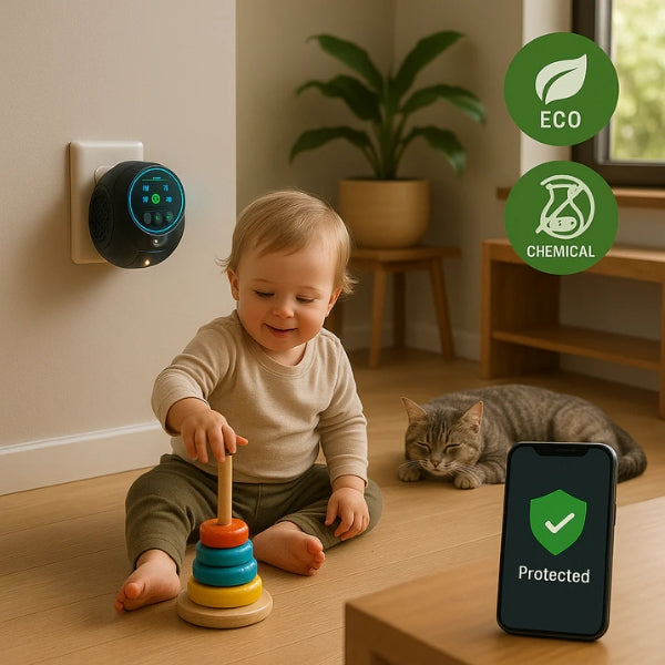 BowLift | Plug-In Ultrasonic Rat Repellent | Chemical-Free. Silent & Covers Up to 3200 sq. ft. for Indoor and Outdoor Use