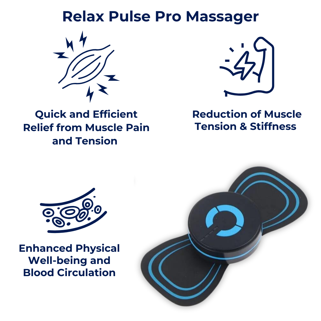 BowLift | Deep Tissue Pulse Pro Massager with Heat Therapy for Muscle Relief and Relaxation at Home or Office