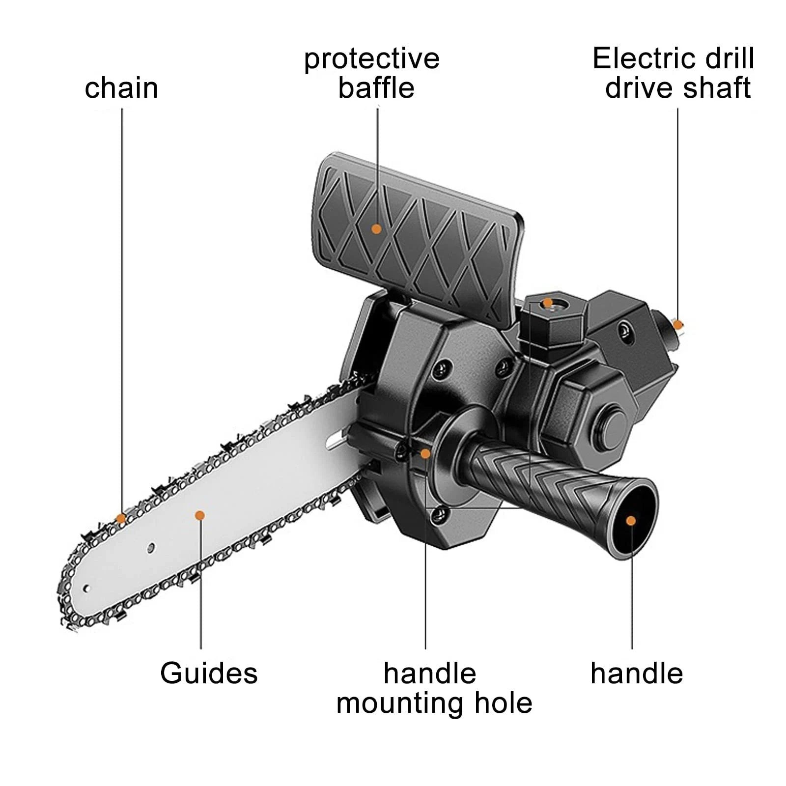 BowLift | ELECTRIC DRILL MODIFIED TO ELECTRIC CHAINSAW DRILL ATTACHMENT