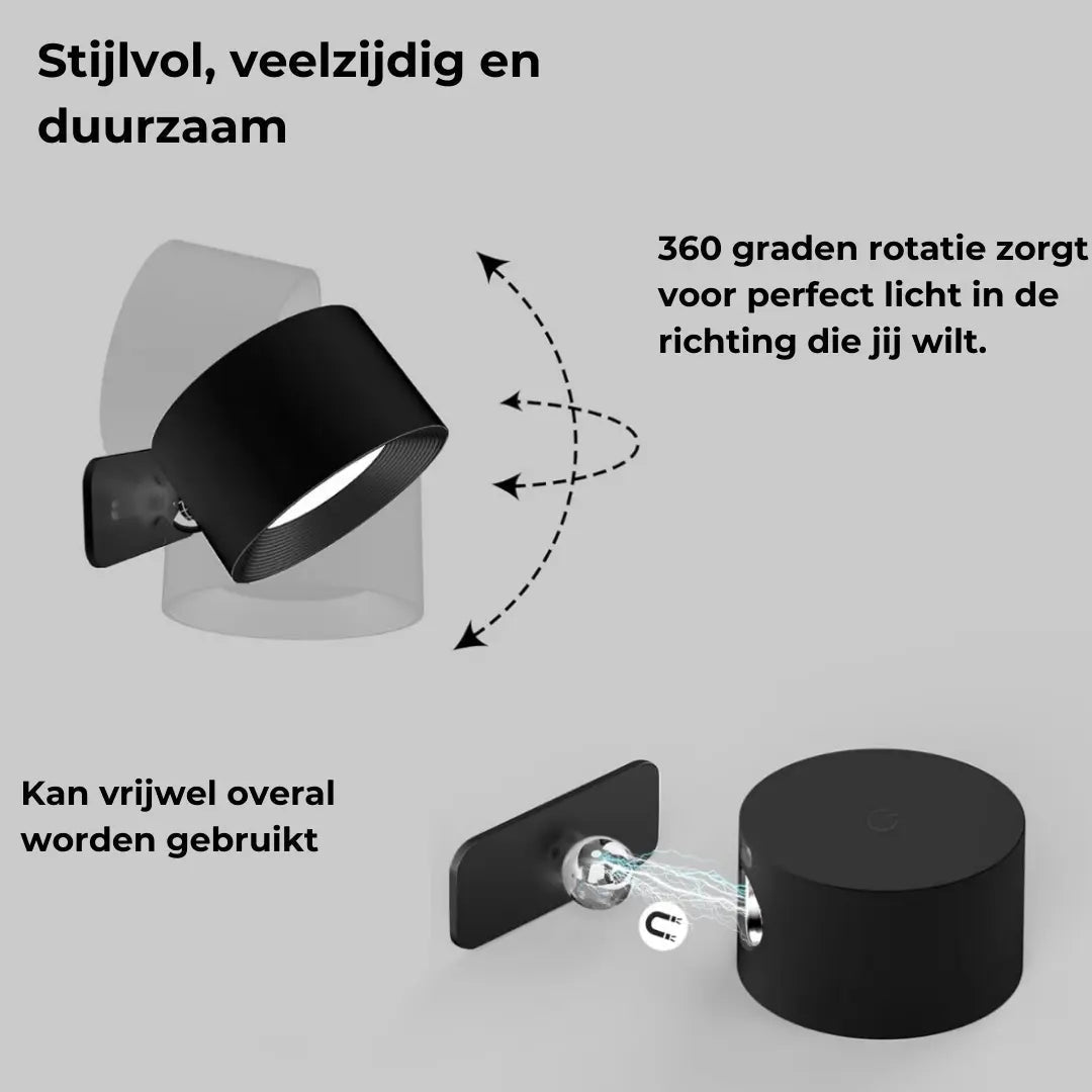 BowLift | Wall lamp Rechargeable Wireless 360°