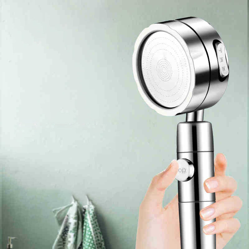 BowLift | Modern Handheld Showerhead 3 Spray Round Metal Shower Heads