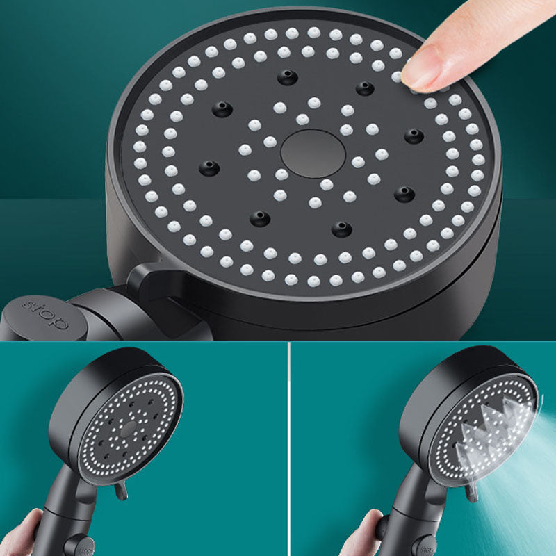 BowLift | Metal Black Shower Head Self-Cleaning Standard Round Hand Shower