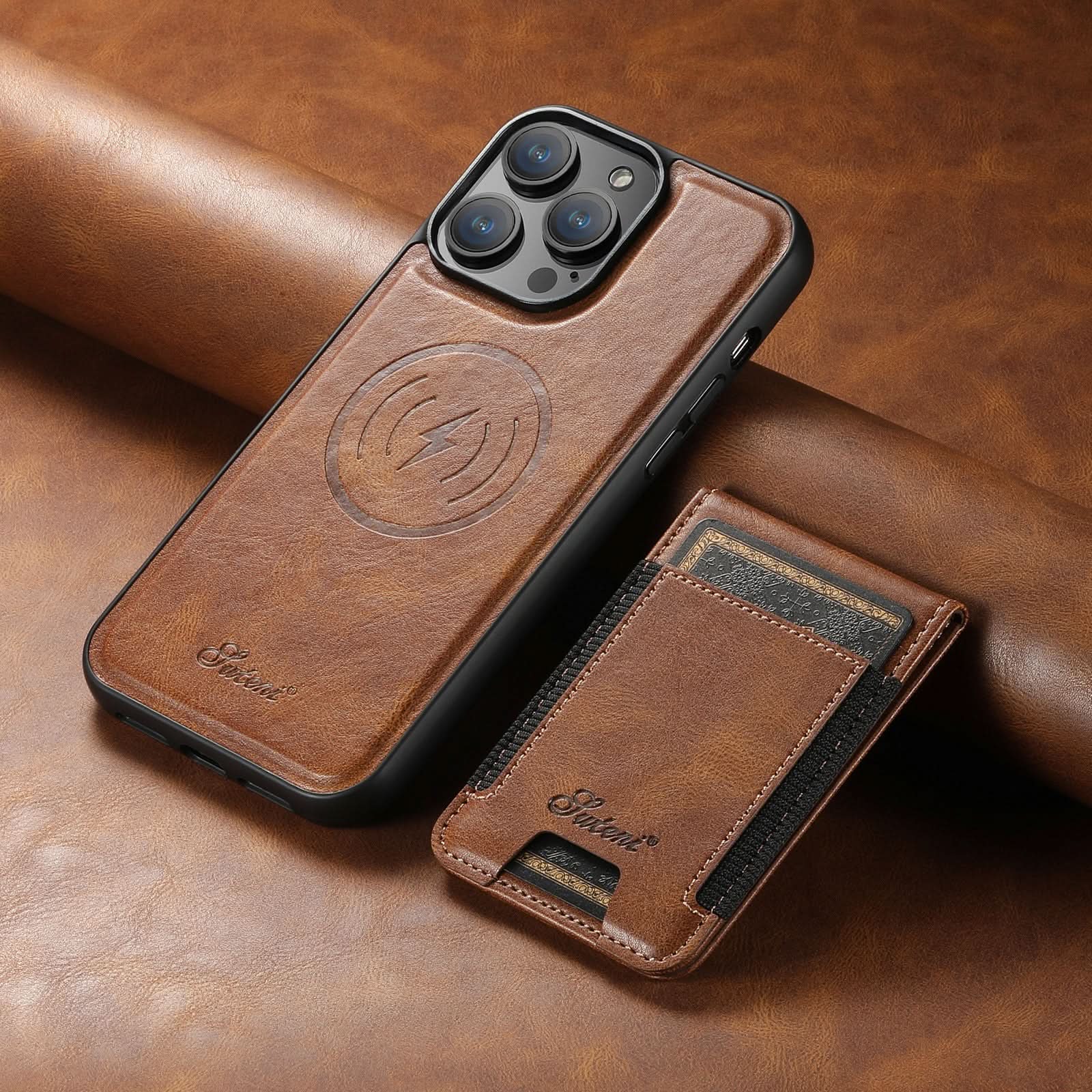 BowLift | Shockproof Leather Phone Case with Card Holder