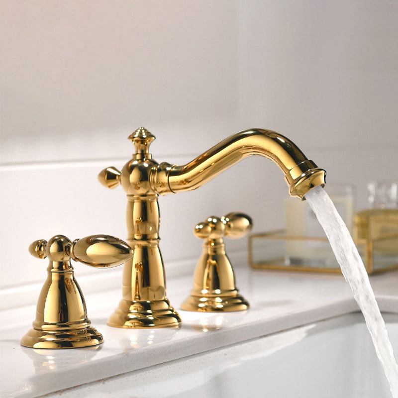 BowLift | European Style Widespread Sink Mixer Brass 2 Handle Bathroom Vessel Mixer with Hoses