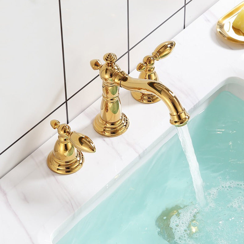 BowLift | European Style Widespread Sink Mixer Brass 2 Handle Bathroom Vessel Mixer with Hoses