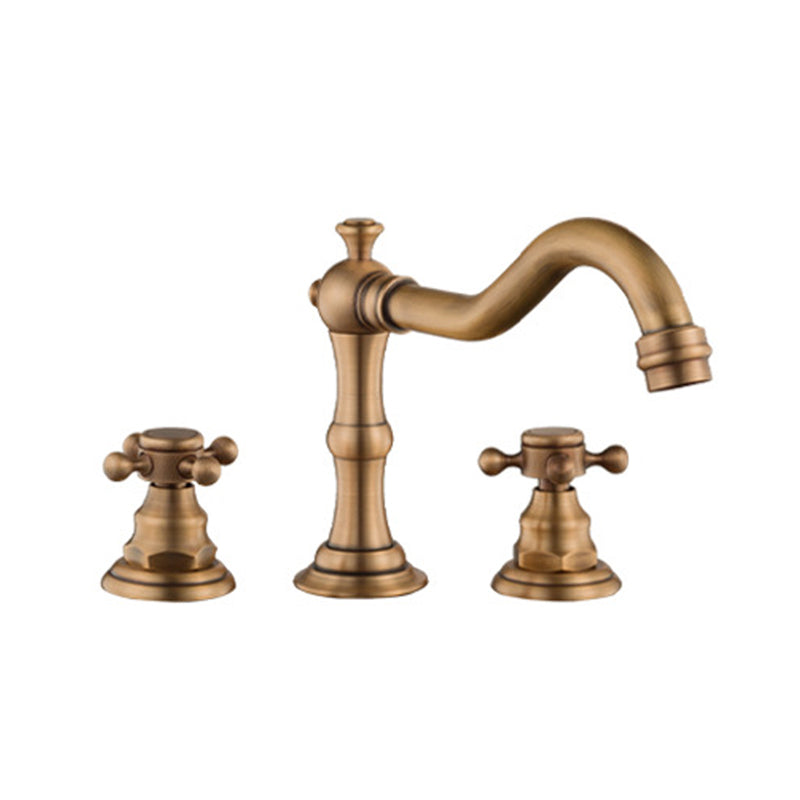 BowLift | European Style Widespread Sink Mixer Brass 2 Handle Bathroom Vessel Mixer with Hoses