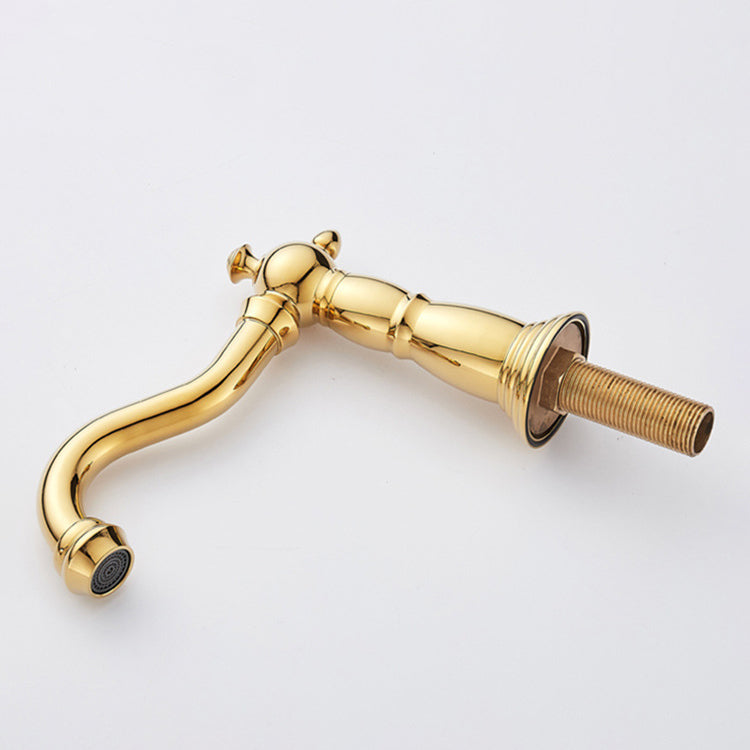 BowLift | European Style Widespread Sink Mixer Brass 2 Handle Bathroom Vessel Mixer with Hoses