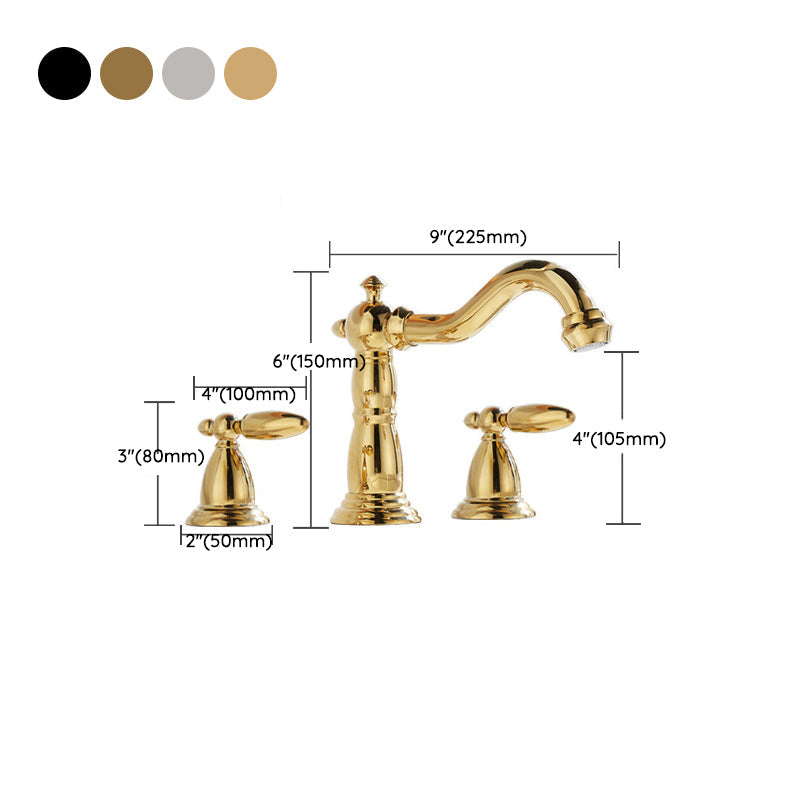 BowLift | European Style Widespread Sink Mixer Brass 2 Handle Bathroom Vessel Mixer with Hoses