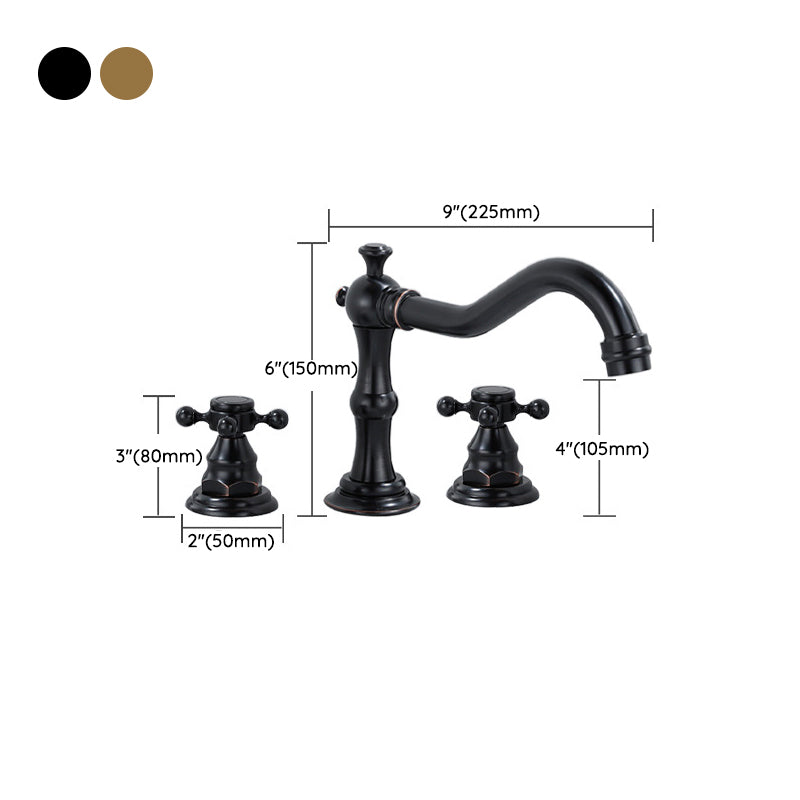 BowLift | European Style Widespread Sink Mixer Brass 2 Handle Bathroom Vessel Mixer with Hoses