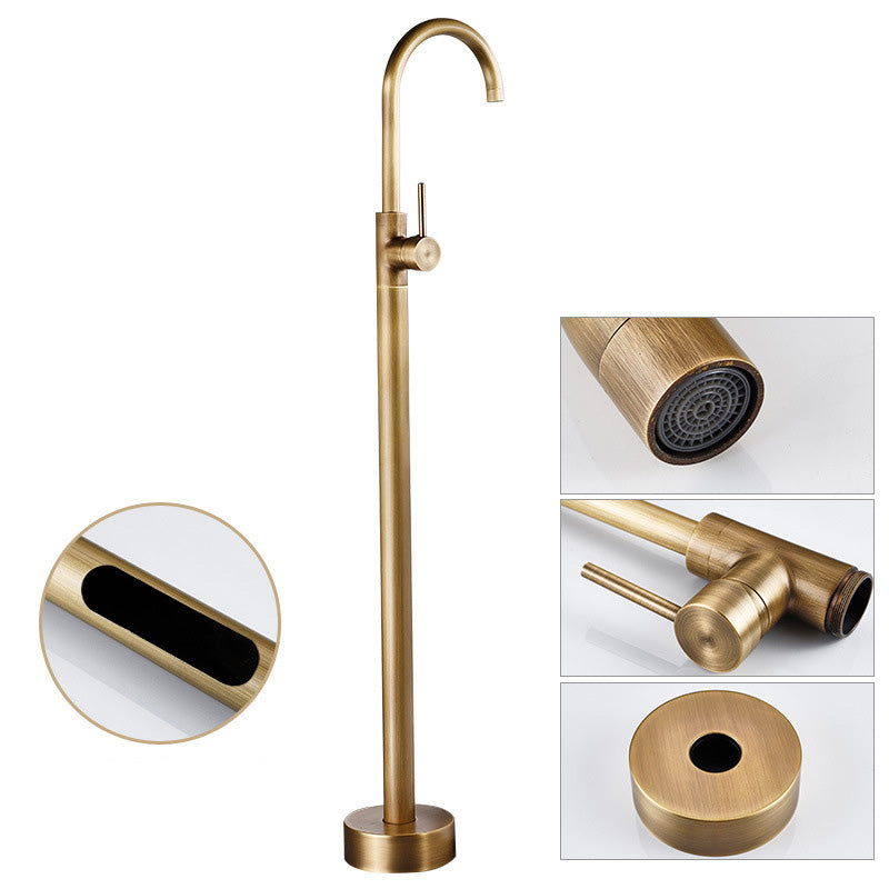 BowLift | Floor Metal Freestanding Bathtub Faucet Swivel Copper Freestanding Faucet