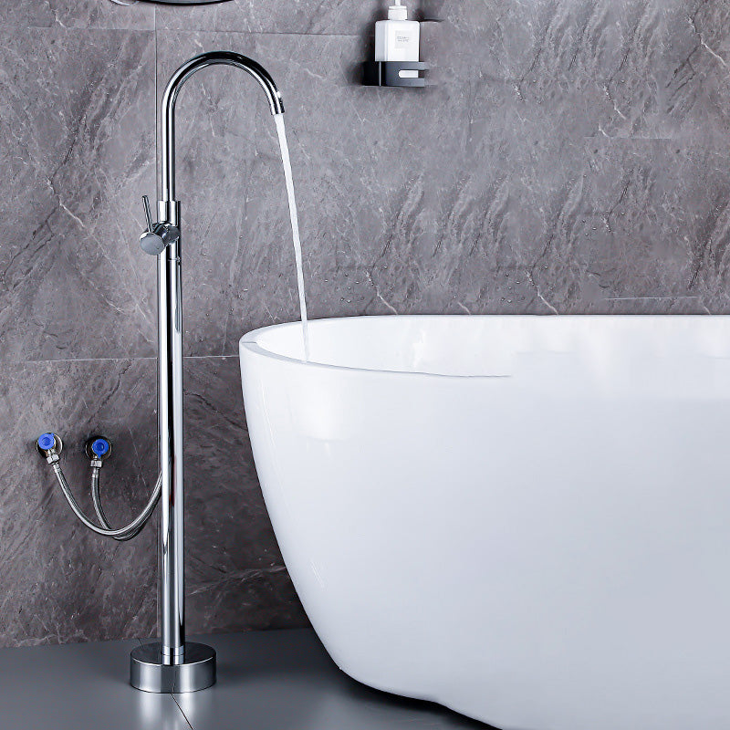 BowLift | Floor Metal Freestanding Bathtub Faucet Swivel Copper Freestanding Faucet