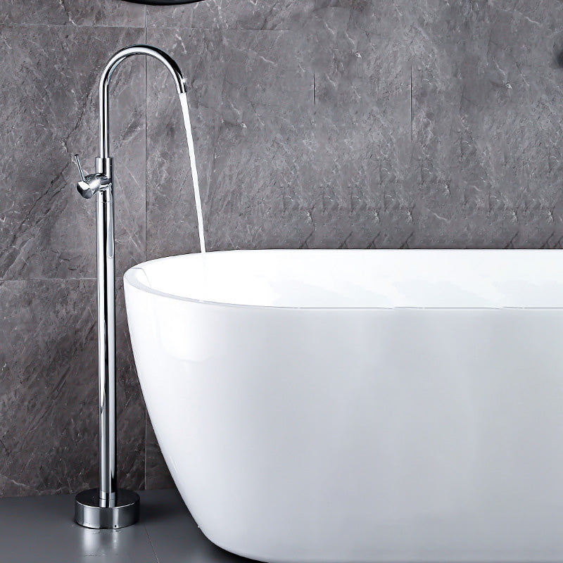 BowLift | Floor Metal Freestanding Bathtub Faucet Swivel Copper Freestanding Faucet