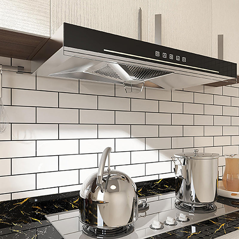 BowLift | White Peel & Stick Tile Mirror Plastic Grid Wallpaper for Kitchen and Bathroom