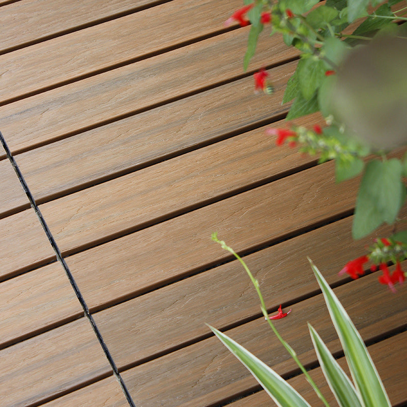 BowLift | Interlocking composite deck tiles Striped pattern patio tiles