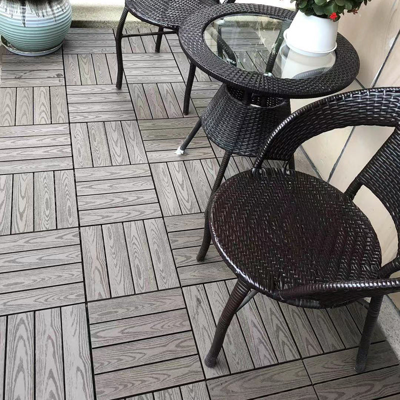 BowLift | 30 cm x 30 cm Square PVC Terrace Tiles Snap Installation Outdoor Floor Tiles