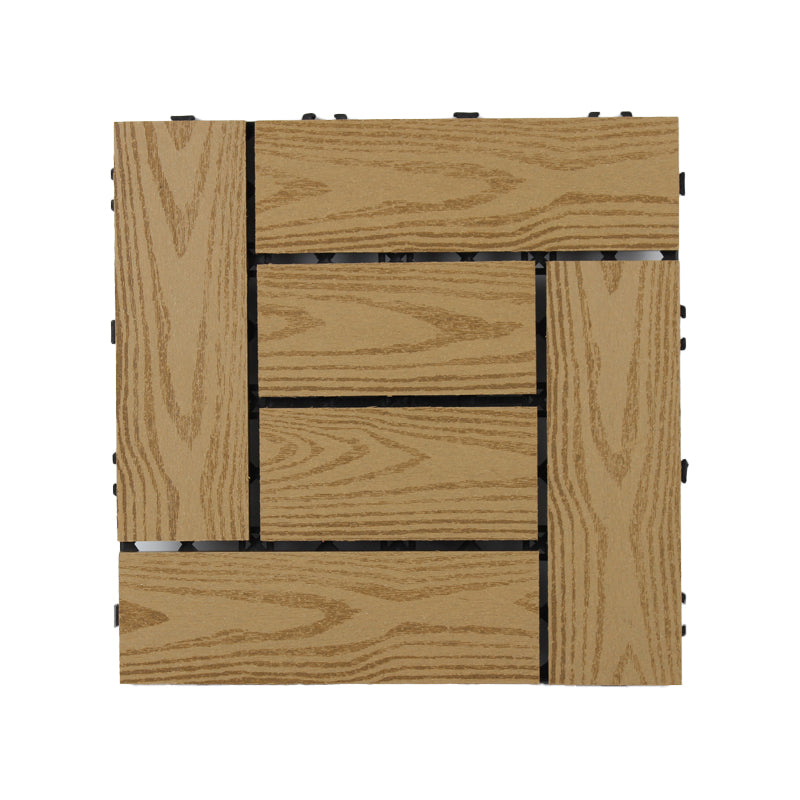 BowLift | 30 cm x 30 cm Square PVC Terrace Tiles Snap Installation Outdoor Floor Tiles