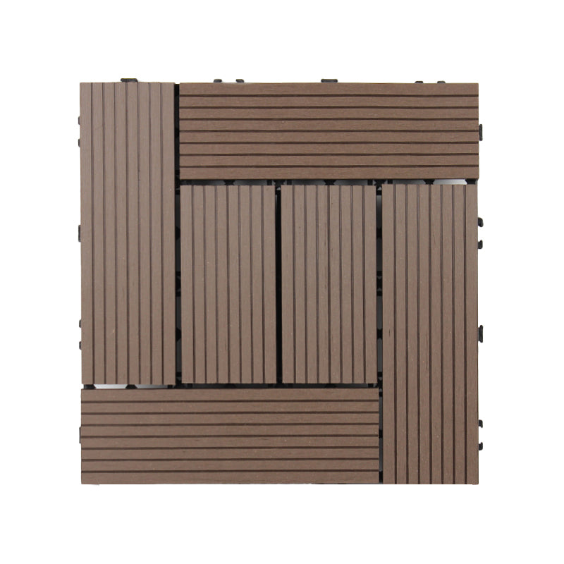 BowLift | 30 cm x 30 cm Square PVC Terrace Tiles Snap Installation Outdoor Floor Tiles
