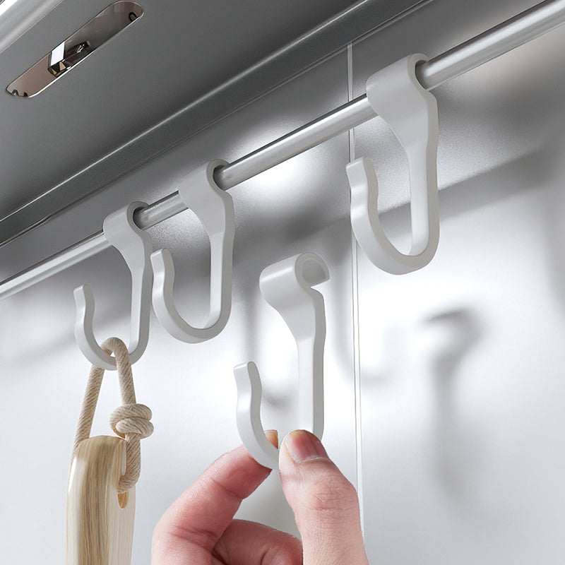 BowLift | 3-piece modern bathroom hardware set aluminum bathroom shelf in gray