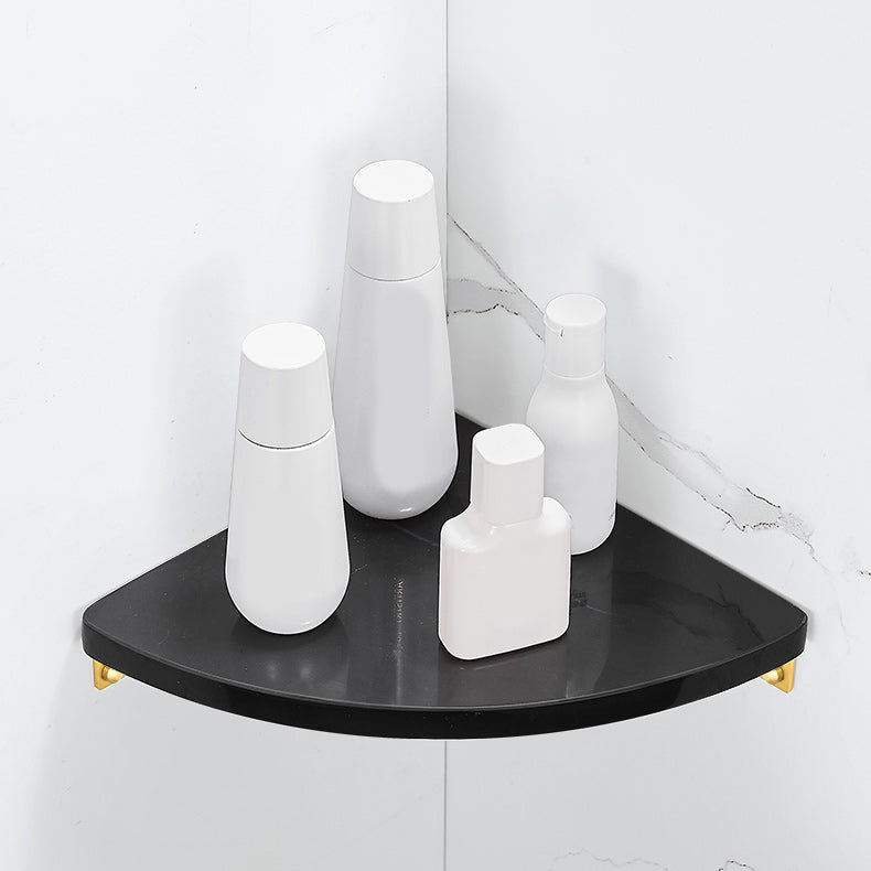 BowLift | 2-piece bathroom fitting set metal and marble bathroom shelf set