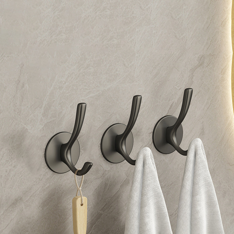 BowLift | 10-piece Bathroom Accessory Set Modern Matt Gray Bathrobe Hooks