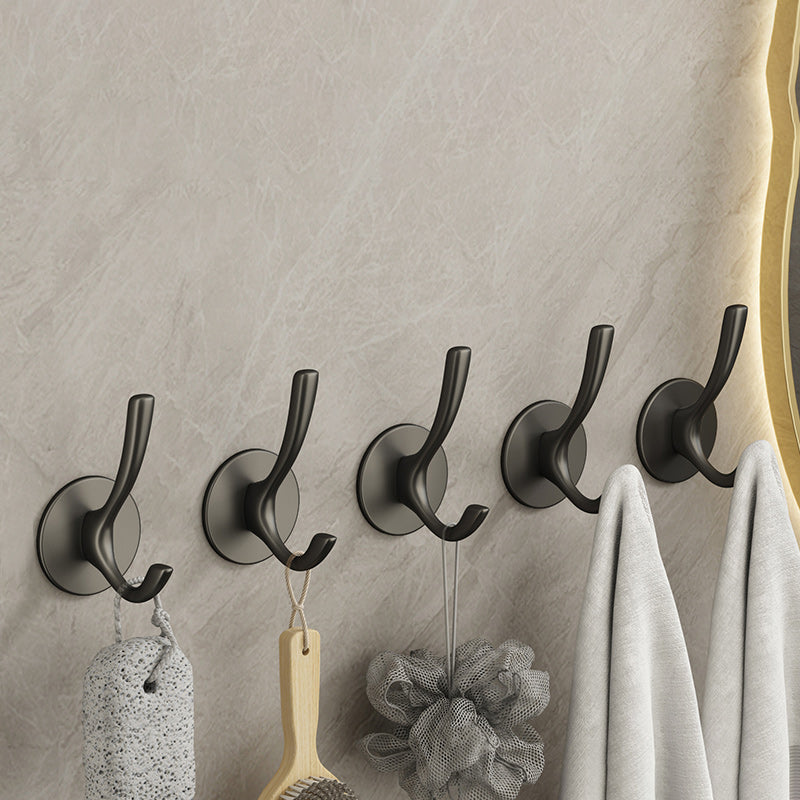 BowLift | 10-piece Bathroom Accessory Set Modern Matt Gray Bathrobe Hooks