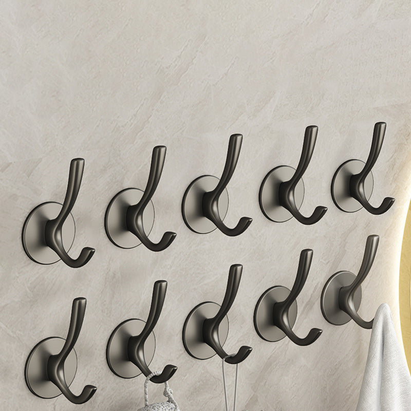 BowLift | 10-piece Bathroom Accessory Set Modern Matte Grey Bathrobe Hooks