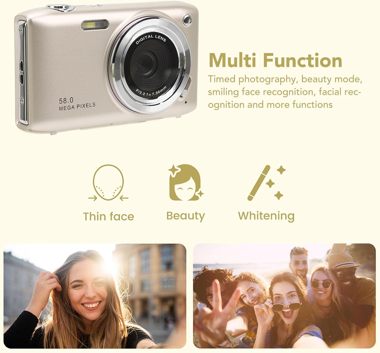 BowLift | 4K Compact Digital Camera with 58MP Photos and 16X Zoom – Lumora