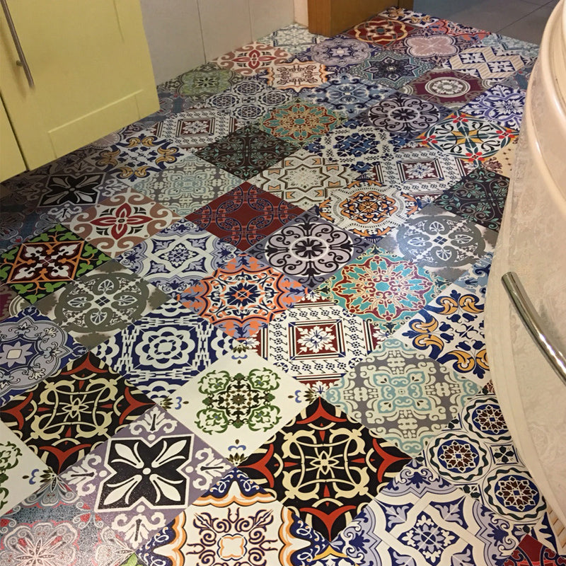 BowLift | Peel & Stick Vinyl Floor Multicolored Style Vinyl Floor with Matt Gloss